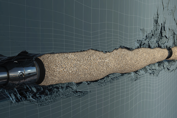 Computer rendering of the GeoFORM conformable sand management solution.