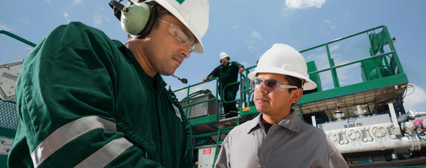 Photo of Baker Hughes engineer working in the field