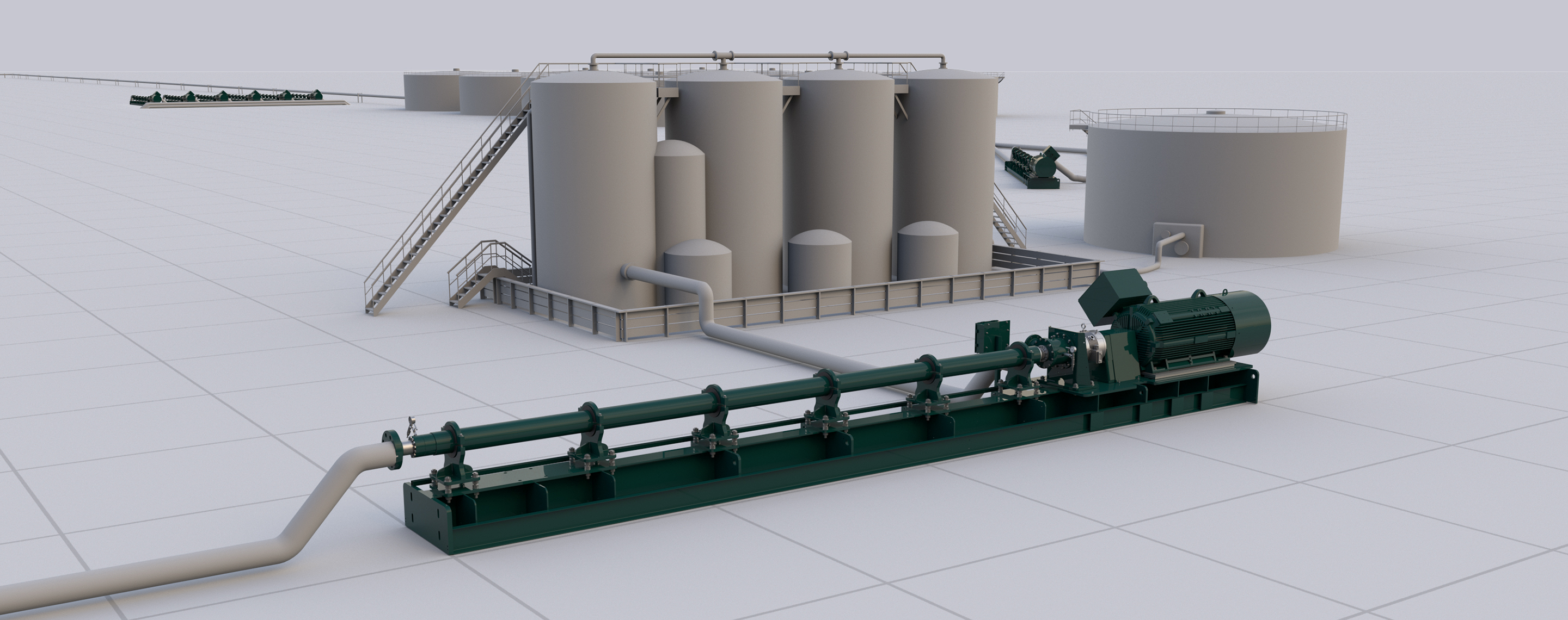 Animation still of horizontal pumping systems.