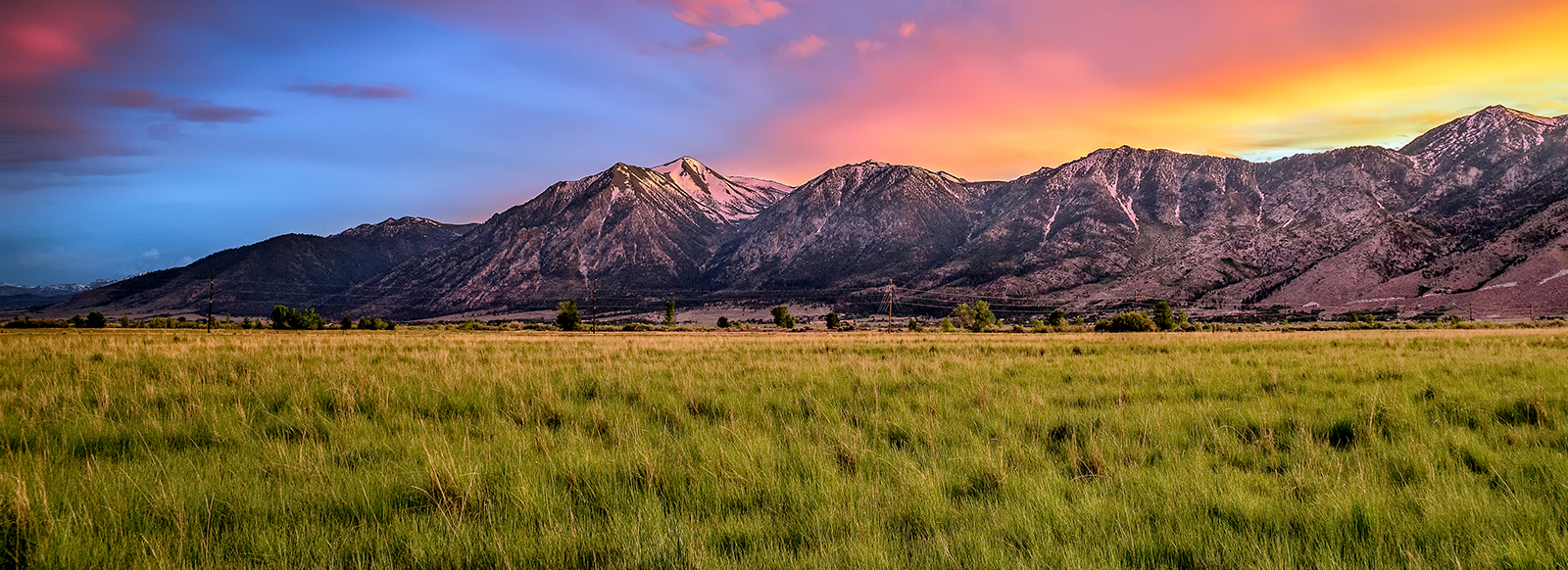 sunset in the mountains