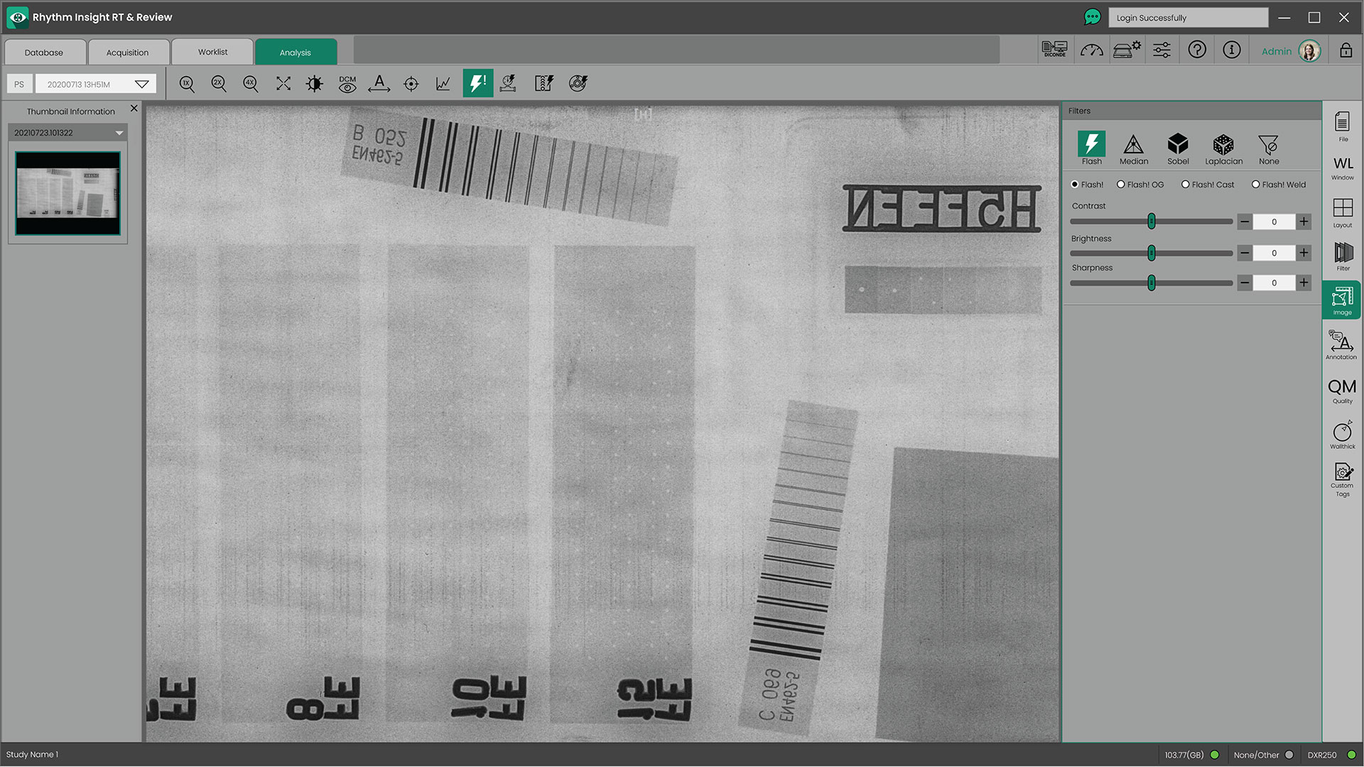 Analysis normal flash light