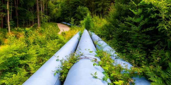 Photo of some downstream pipes.