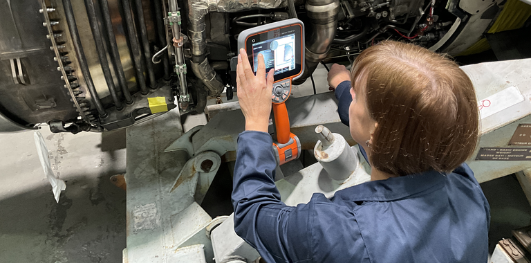 aircraft maintenance is easy with mviq+ borescope