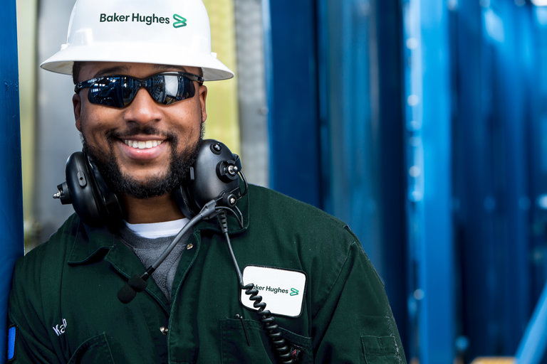 Baker Hughes employee smiling